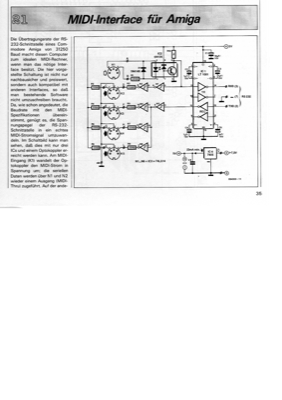 MIDI-Interface für Amiga (Pegelumsetzer)