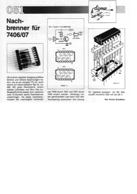 Nachbrenner für 7406/07 (BC546 im Sockel)