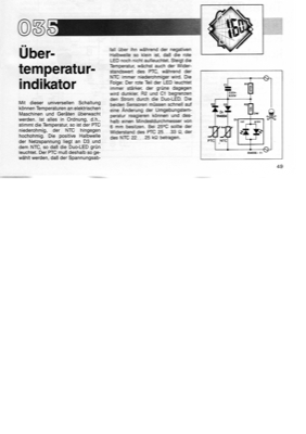 Übertemperatur-Indikator (PTC, NTC, LED)