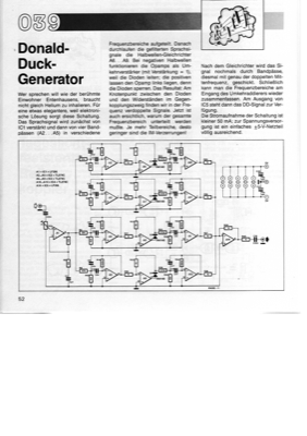Donald-Duck-Generator (Bandpass, Frequenzverdopplung)
