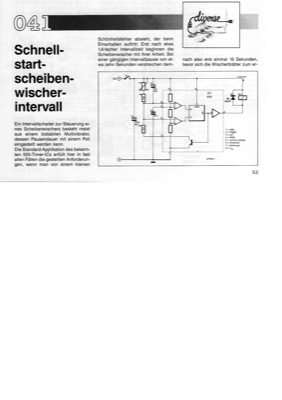 Schnellstart Scheibenwischerintervall (555-Triggerung)