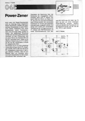 Power Zener (Zenerdiode steuert Transistor)