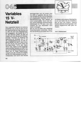 Variables 15-V-Netzteil (1,5-15V bis 0,5A)