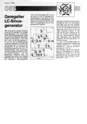 Geregelter LC-Sinus-Generator