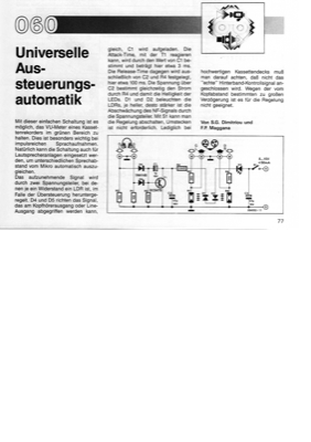 Universelle Austeuerungsautomatik (für Kassettenrekorder, Audio)