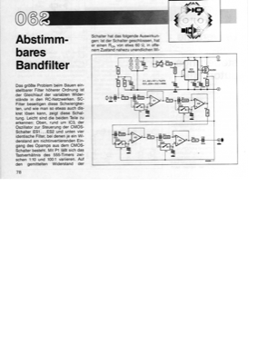 Abstimmbares Bandfilter (Audio, Analogschalter, 555)