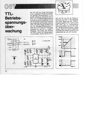 TTL-Betriebsspannungsüberwachung (LTC1042, Fensterkomparator)