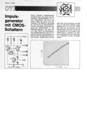 Impulsgenerator mit CMOS-Schaltern (3 verschiedene Rechtecksignale aus 1 Analogschalter)