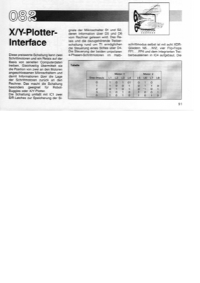XY-Plotter-Interface (Schrittmotorsteuerlogik mit 4 ICs + 1 Treiberbaustein)