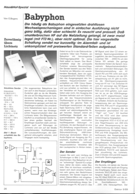 Babyphon (übers Lichtnetz mit voice operated switch (VOX))