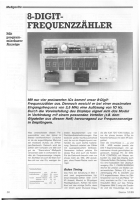 8-Digit-Frequenzzähler (LED) (10Hz Auflösung bis 3,5MHz mit 2xICM7217)