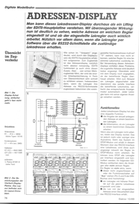 Adressen-Display (digitale Modellbahnsteuerung (EDITS))