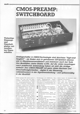 CMOS-Preamp: Switchboard, Teil 1 (Audio-Umschaltplatine mit Analogschaltern )