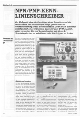 NPN/PNP-Kennlinienschreiber (Oszilloskopvorsatz)