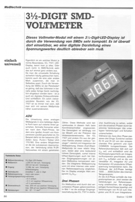 3 1/2-Digit-SMD-Voltmeter (ICL7107)