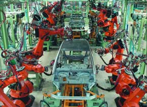 Roboter in der Automobilindustrie