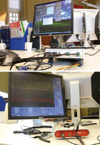 Zwei Oszilloskope mit und eines mit/ohne USB