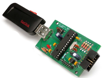 USB-Stick am Mikrocontroller