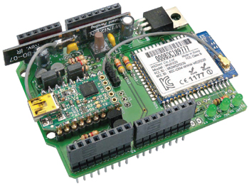 WLAN/Bluetooth/USB-Kombi-Shield für Platino und Arduino