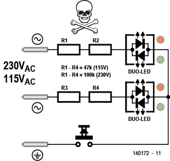 Steckdosentester mit Duo-LEDs